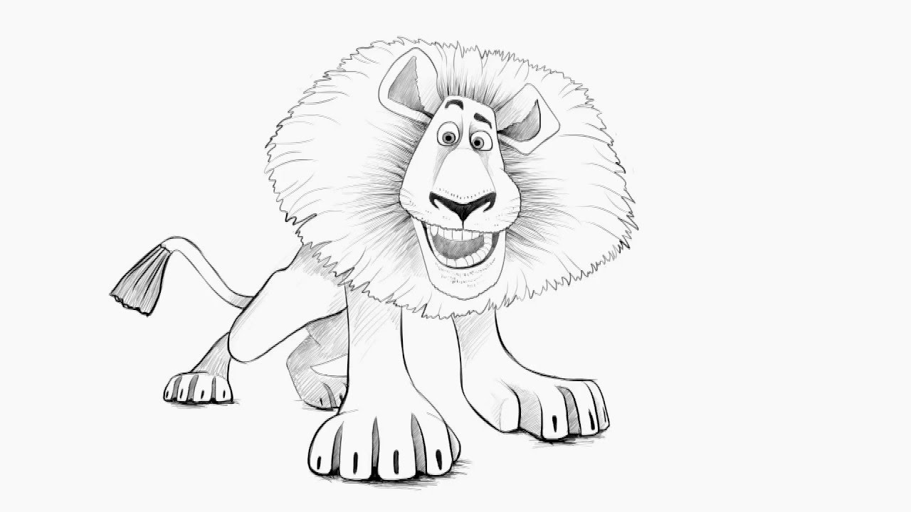 1280x720 How To Draw A Lion (Alex)