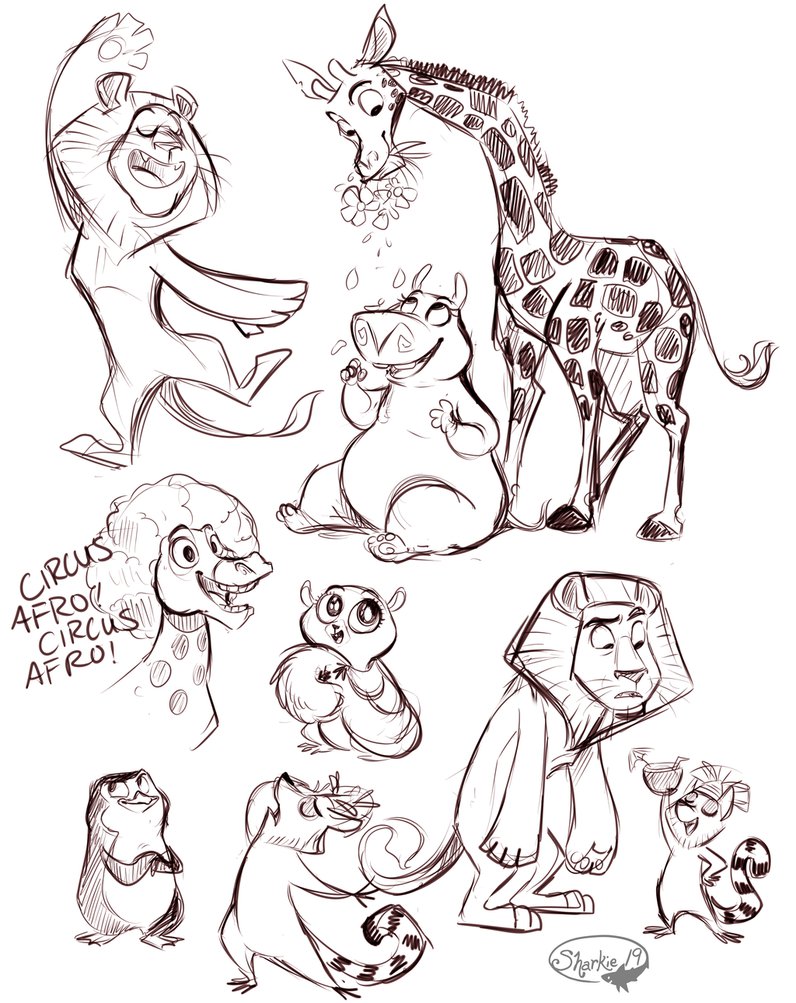 796x1003 Madagascar Doodles By Sharkie19