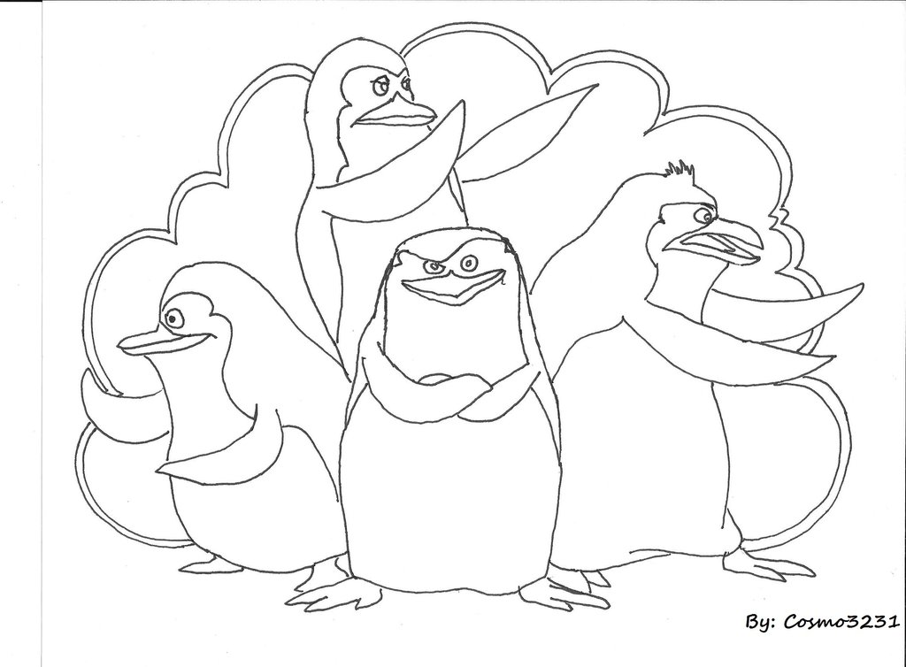 1024x754 The Penguins Of Madagascar Rough Draft Sketch By Cosmo3231