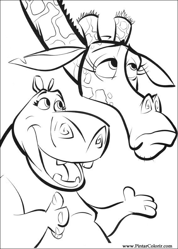 567x794 Drawings To Paint Amp Colour Madagascar 2