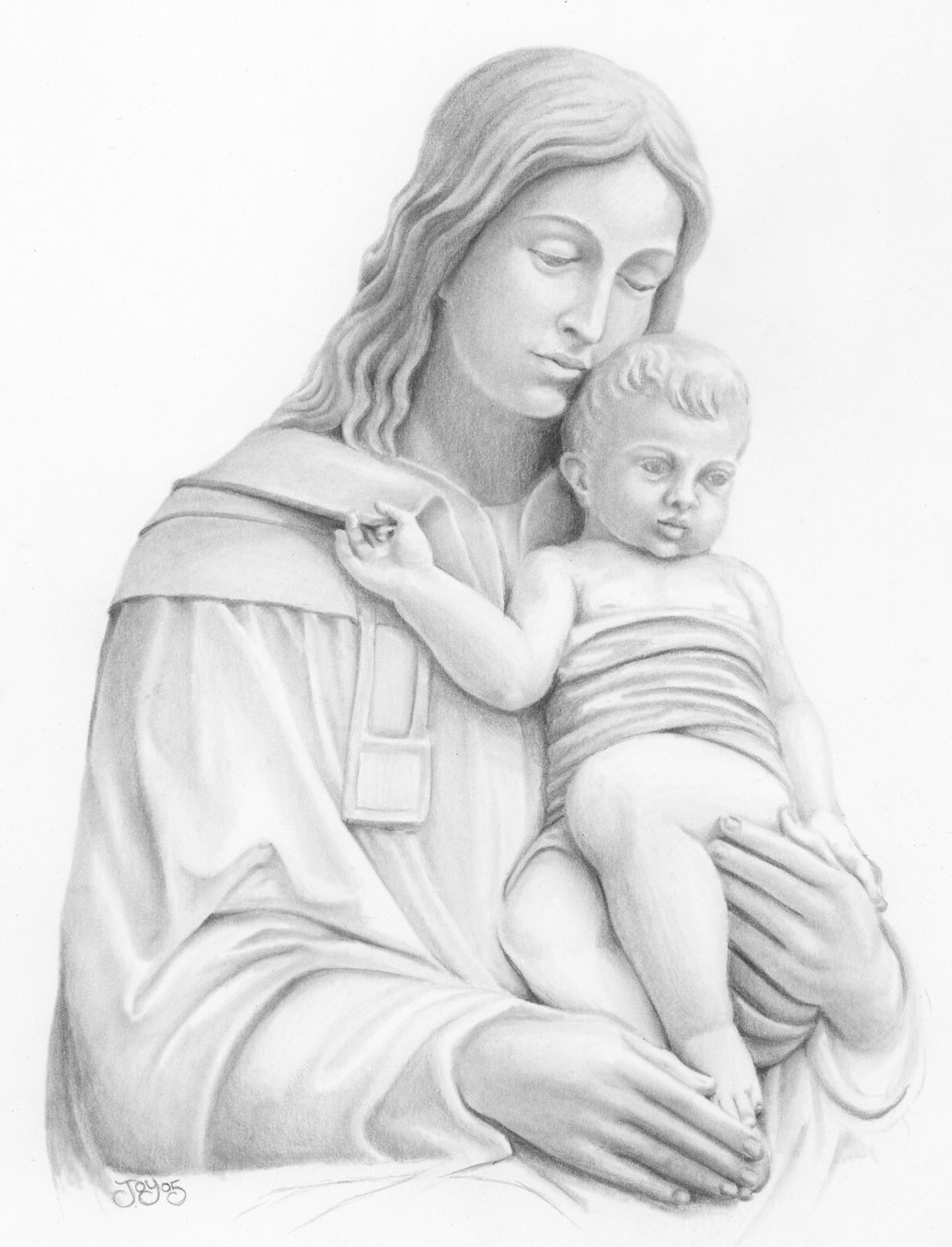 1035x1356 Madonna And Child By Joykodani