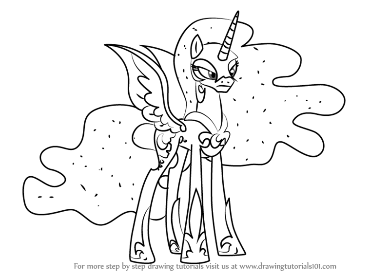 800x567 Learn How To Draw Nightmare Moon From My Little Pony