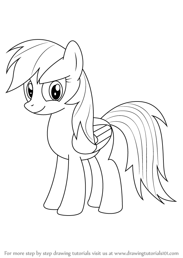 598x844 Learn How To Draw Rainbow Dash From My Little Pony Friendship Is