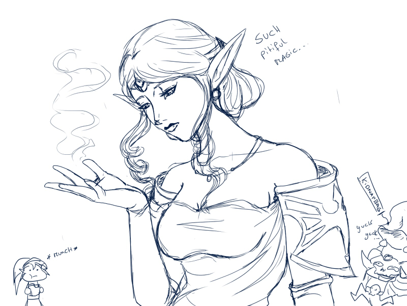 800x601 Zeldanime Pitiful Magic Sketch By Crazyfreak