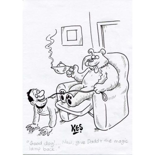 500x500 Kes Kevin Smith Original Cartoon Relating To Dogs Genii Magic
