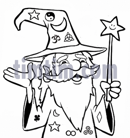 450x478 Free Drawing Of A Wizard Bw From The Category Movies Amp Magic