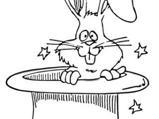 320x240 Magic Coloring Pages Bunny In A Magic Hat Coloring Page Free