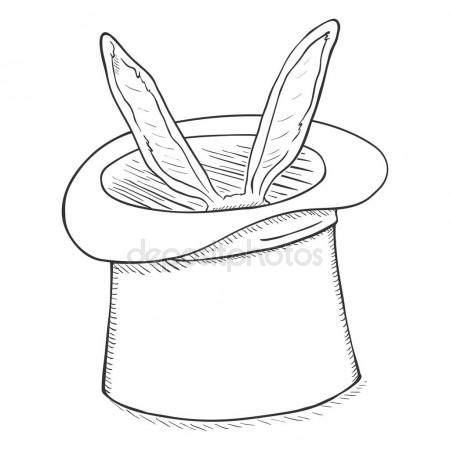 450x450 Magic Hat With Bunny Ears Stock Vector Nikiteev