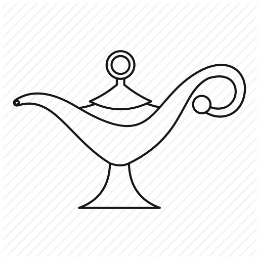 512x512 Antique, Genie, Lamp, Line, Magic, Old, Outline Icon Icon Search