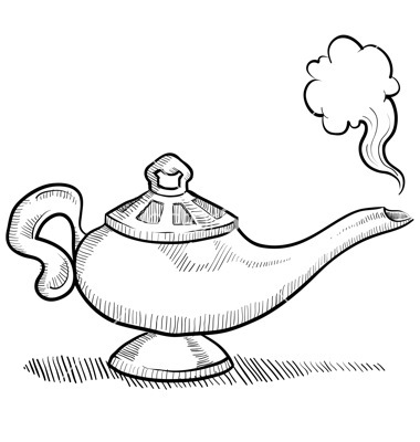 380x400 Genie Lamp Clipart Drawing