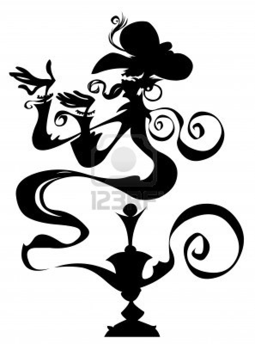 891x1200 Genie In A Lamp Silhouette Drawing Cool And Inspirational