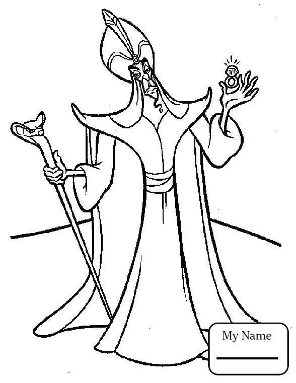 588x761 Aladdin Coloring Page Coloring Pages Together With Cartoons Genie