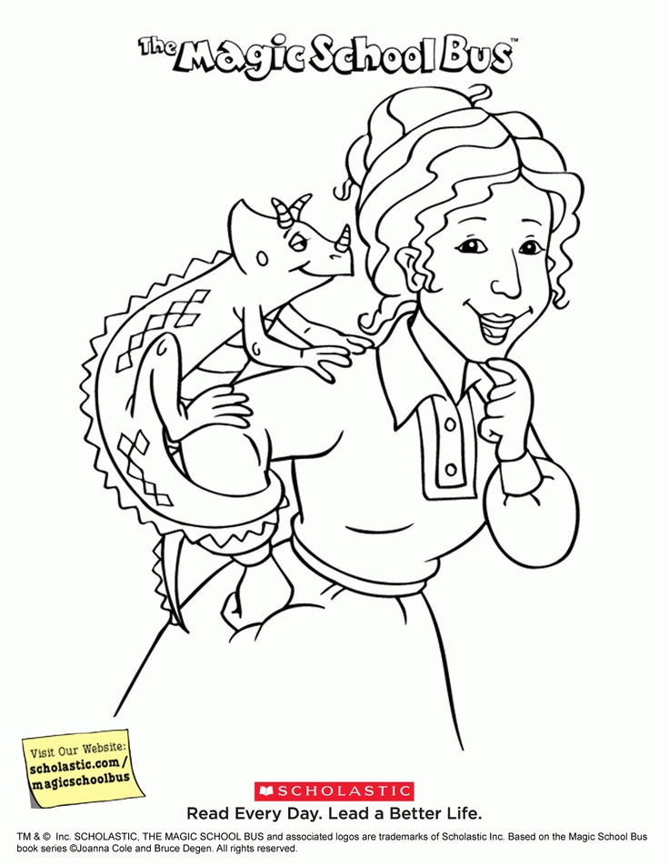 736x952 Magic School Bus Coloring Pages Printable Preschool To Pretty Draw