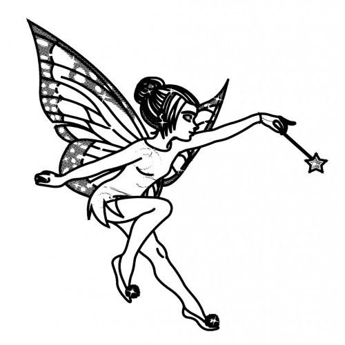 500x500 Fairy With Magic Wand (2.5 X 2.5)