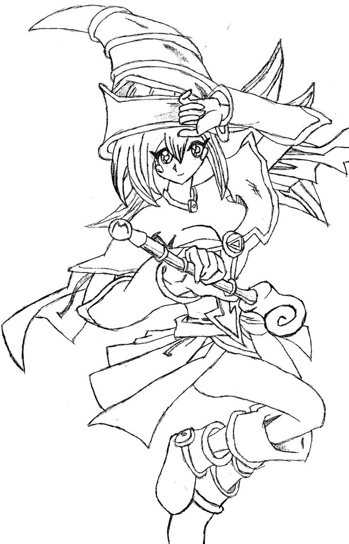716x1116 Dark Magician Girl Sketch By Mazoonon