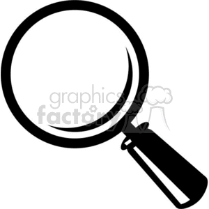 300x300 Royalty Free Simple Magnifying Glass 370757 Vector Clip Art Image