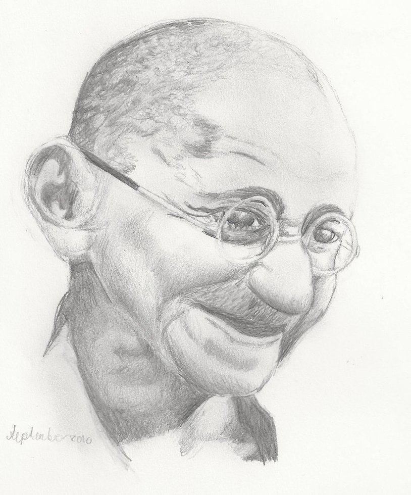 814x980 Mahatma Gandhi By Themegalomanicmoose
