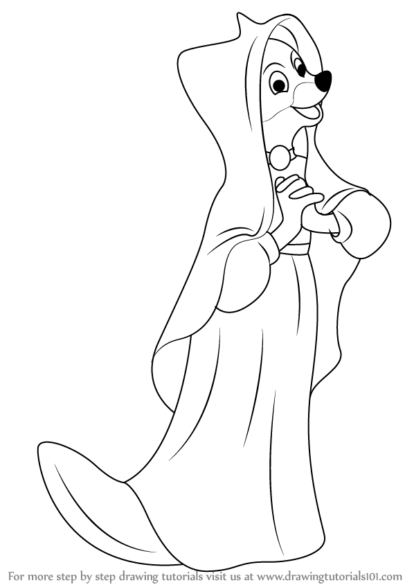 598x844 Learn How To Draw Maid Marian From Robin Hood (Robin Hood) Step By