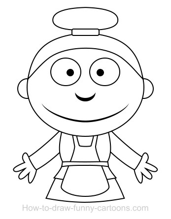 347x445 Drawing A Maid Cartoon