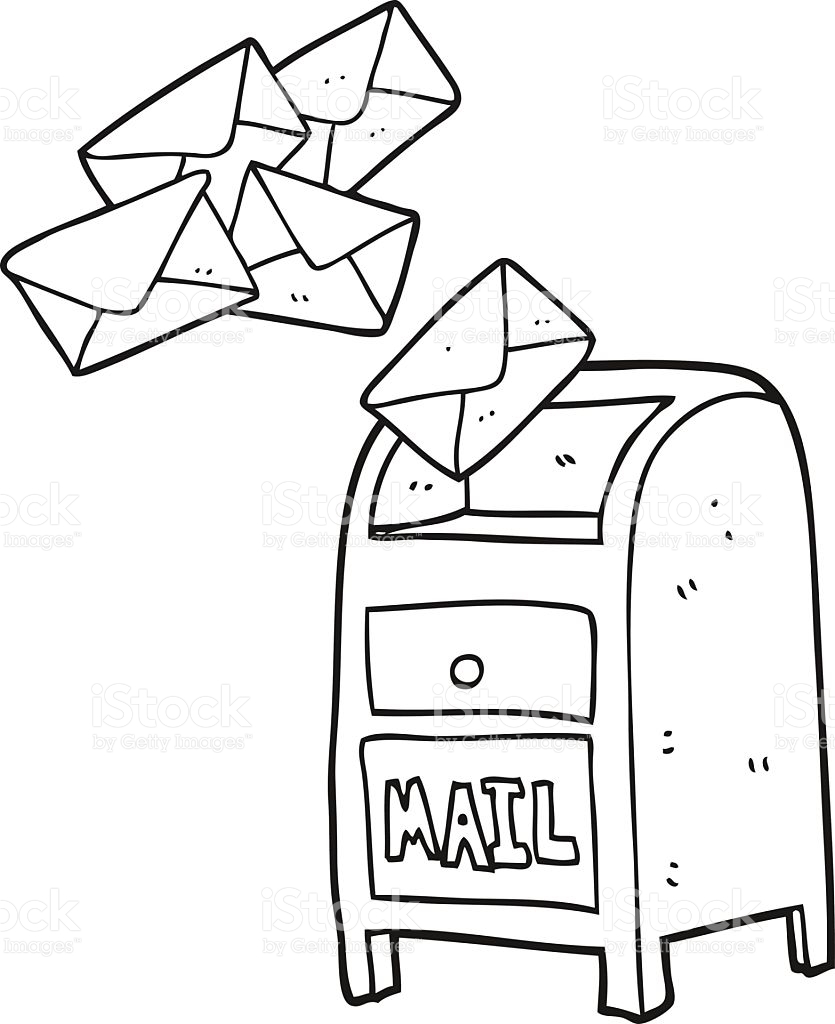 835x1024 Mail Clipart Black And White