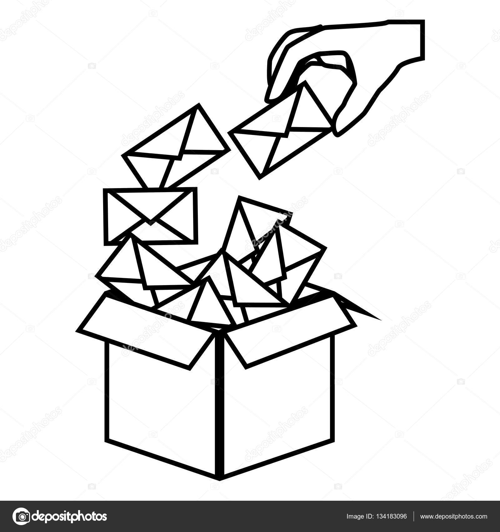 1600x1700 Envelopes Mail Isolated Icon Stock Vector Yupiramos