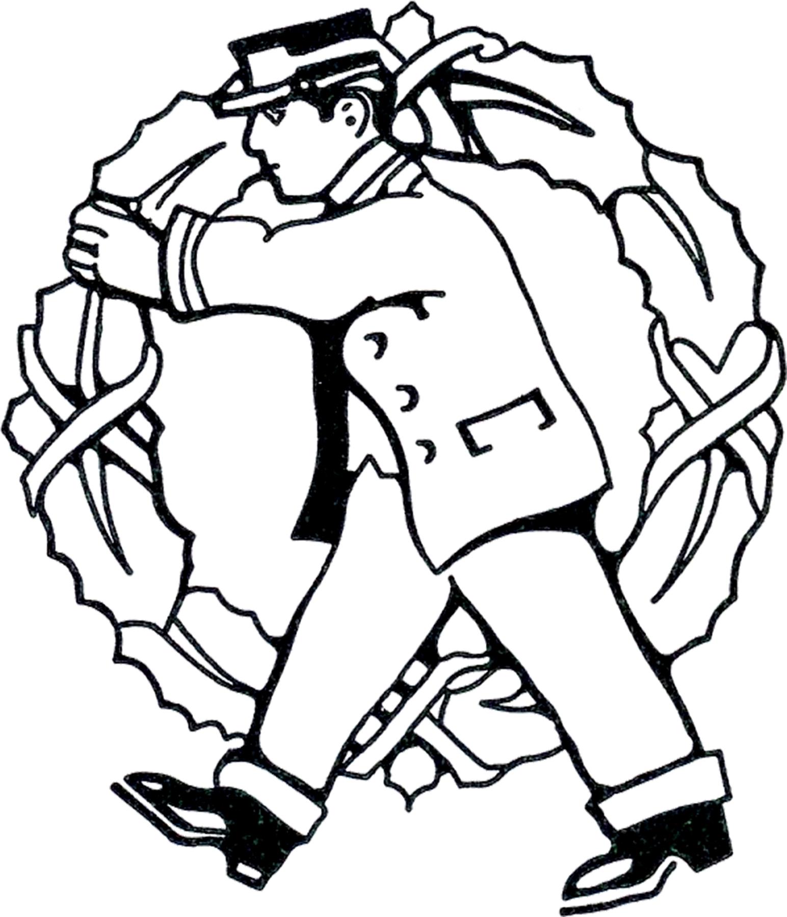 1544x1800 Vintage Holiday Mailman Image!