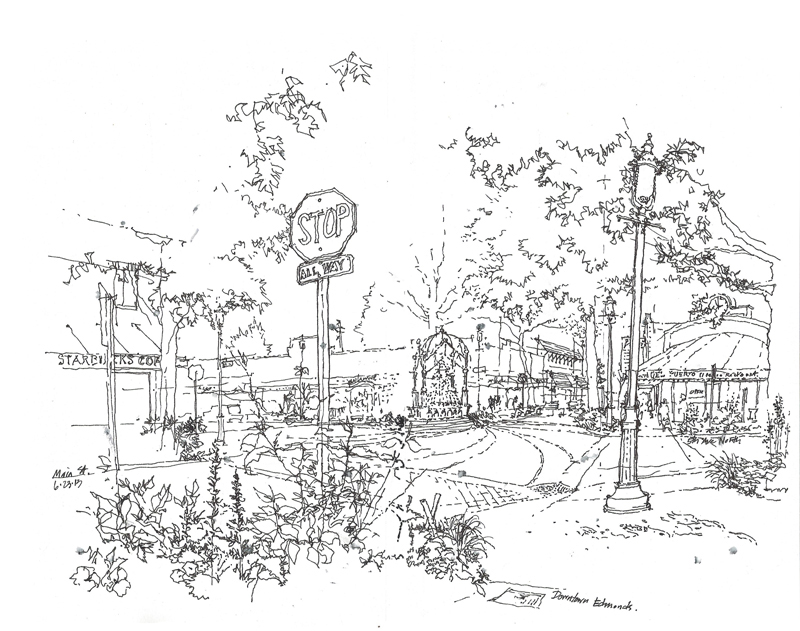 800x631 Urban Sketchers Seattle Edmonds Town Center