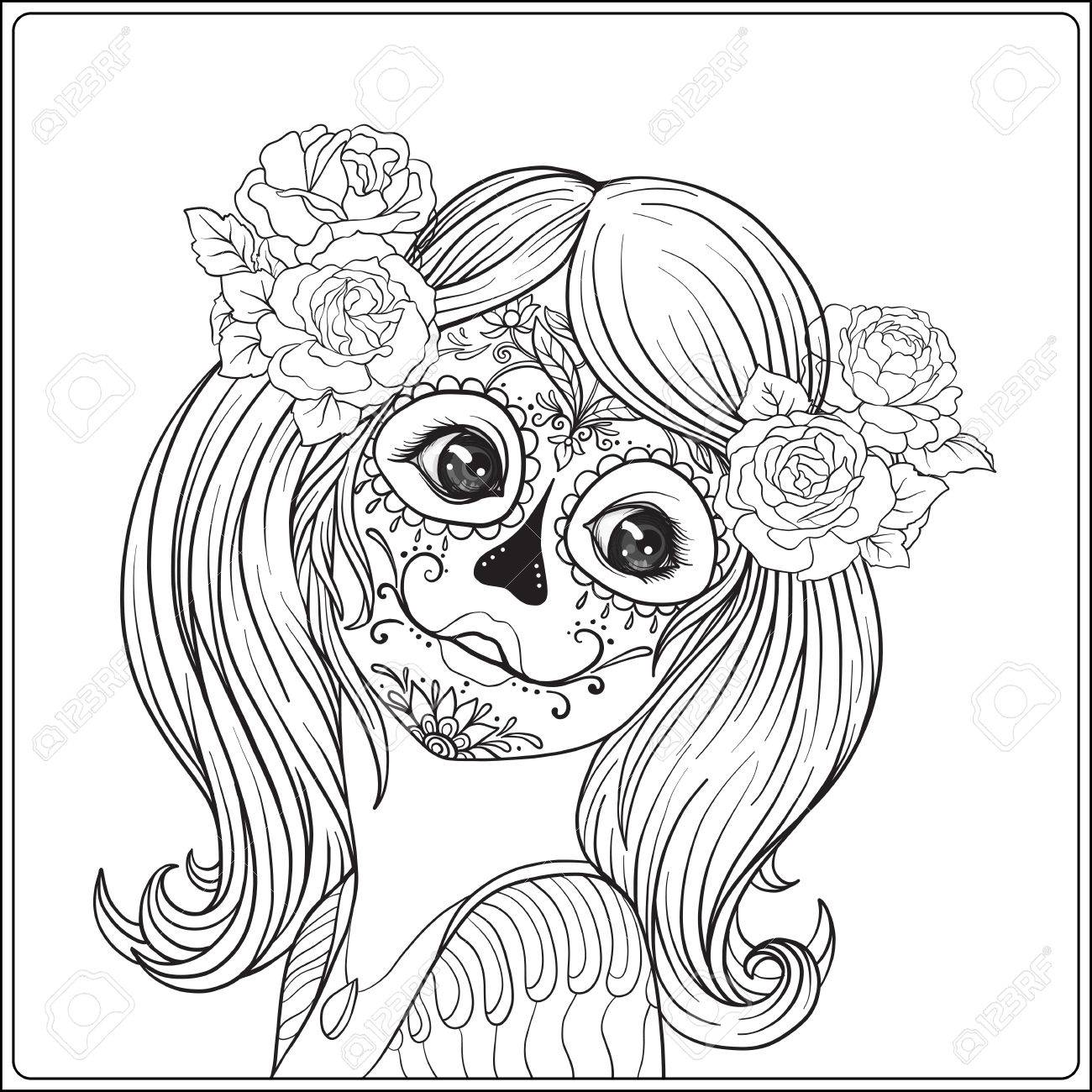 1300x1300 Portrait A Young Beautiful Girl In Halloween Or Day