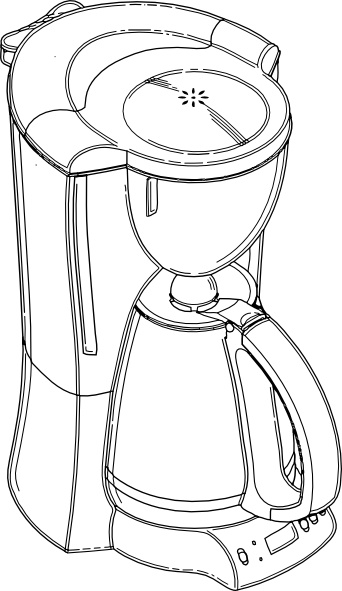 342x591 Coffee Maker Clip Art Free Vector In Open Office Drawing Svg