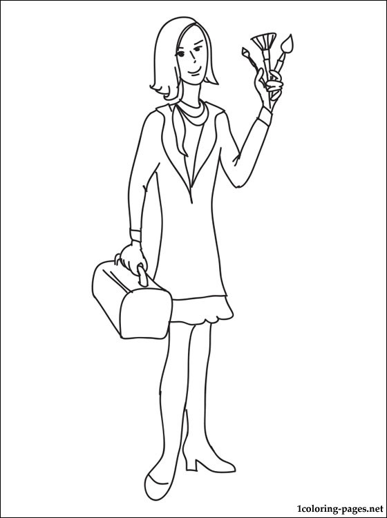 560x750 Makeup Artist Coloring Page Coloring Pages