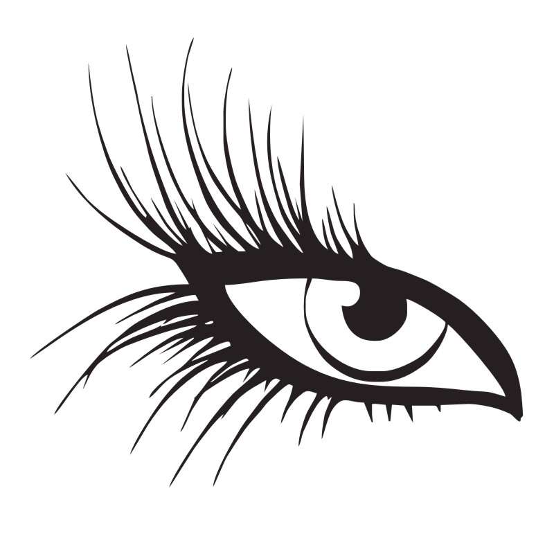 800x800 Hot Eye With Long Eyelashes Wall Decals Creative Home Decoration