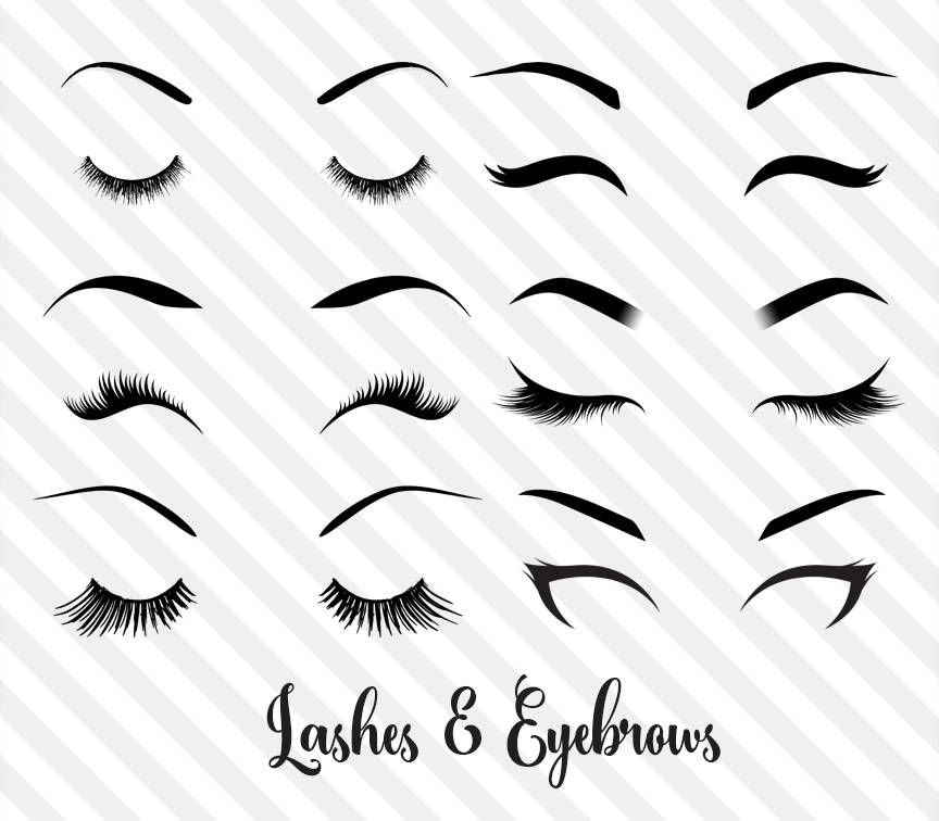 864x756 Lashes And Eyebrows Clipart Princess Eye Makeup Eye Vector