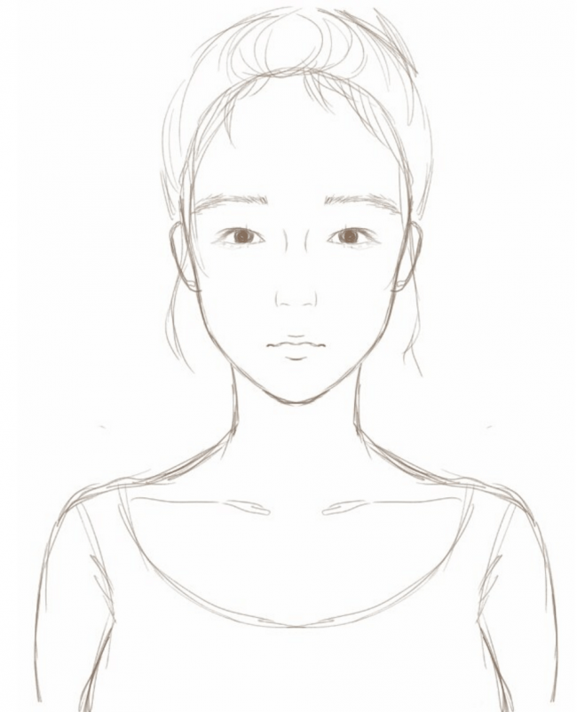 650x802 Female Makeup Process Revealed Step By Step In Sketches