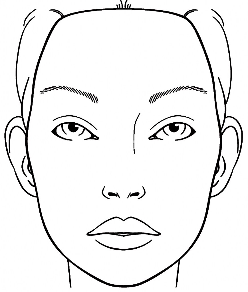 869x1024 Makeup Face Drawing The World Of Make Up