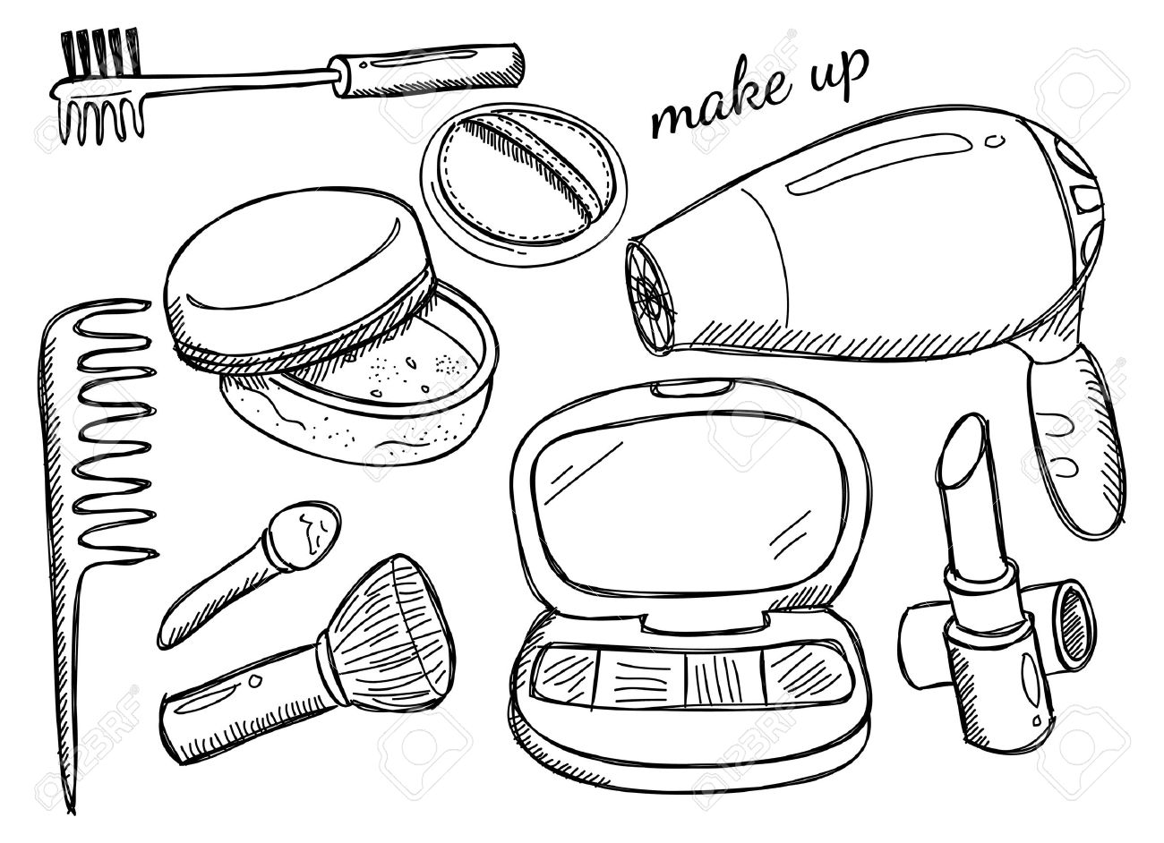 1300x942 Makeup Kit Royalty Free Cliparts, Vectors, And Stock Illustration