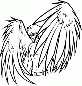 291x302 How To Draw A Male Angel, Step By Step, Concept Art, Fantasy, Free