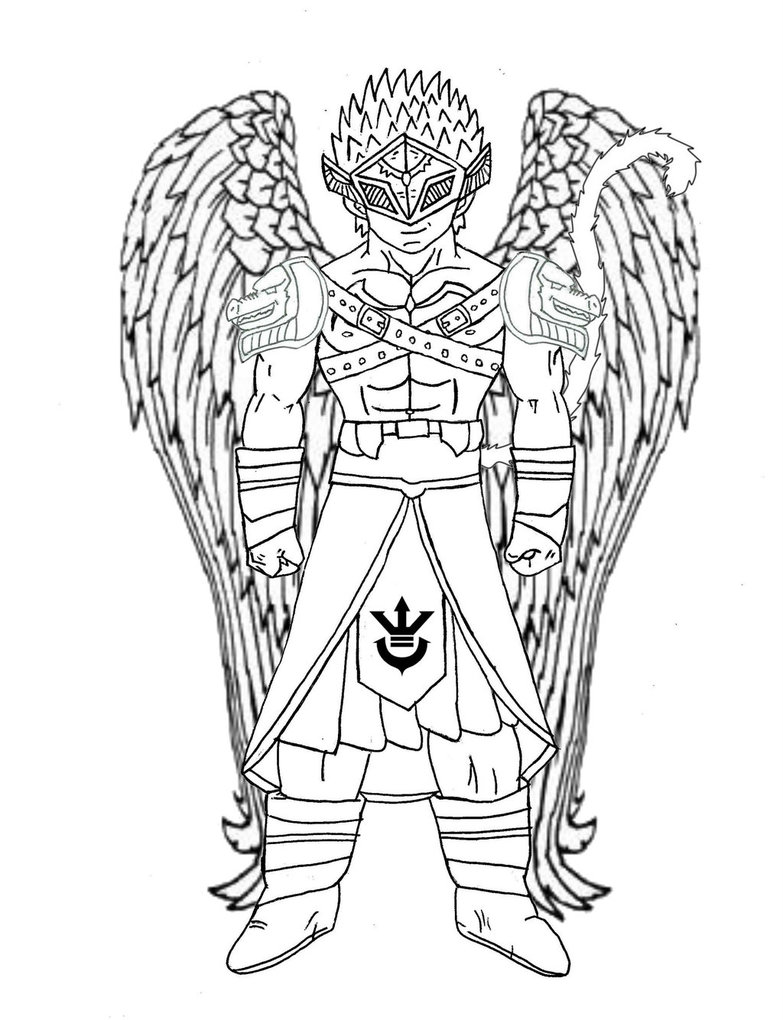 783x1020 Saiyan Angel [Male] (Sketch) By Rojoneo
