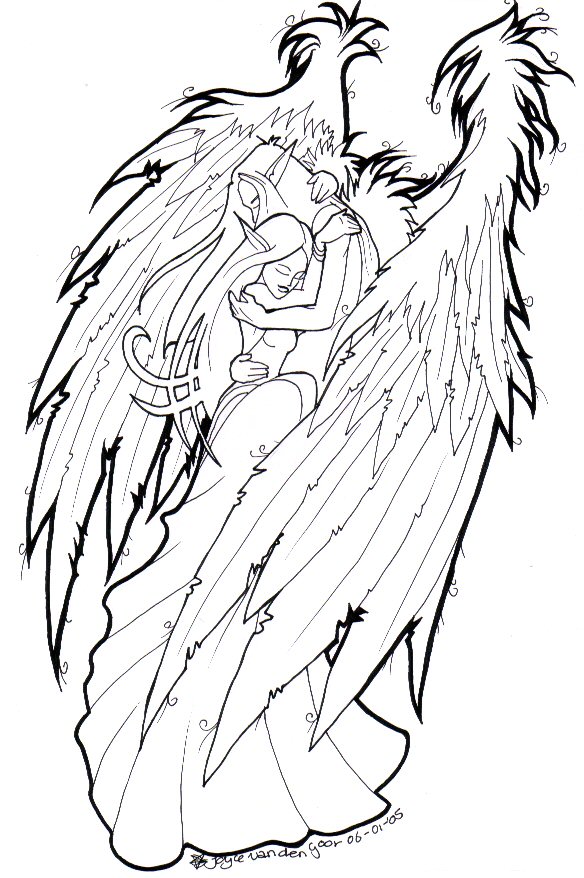 584x878 Angel Protecting Girl By Daisyamnell On Color Me