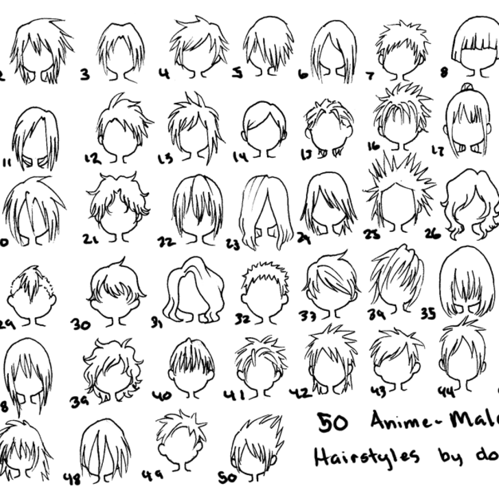 Drawing Hairstyles Male Anime : Hairstyles Art Reference Male ...