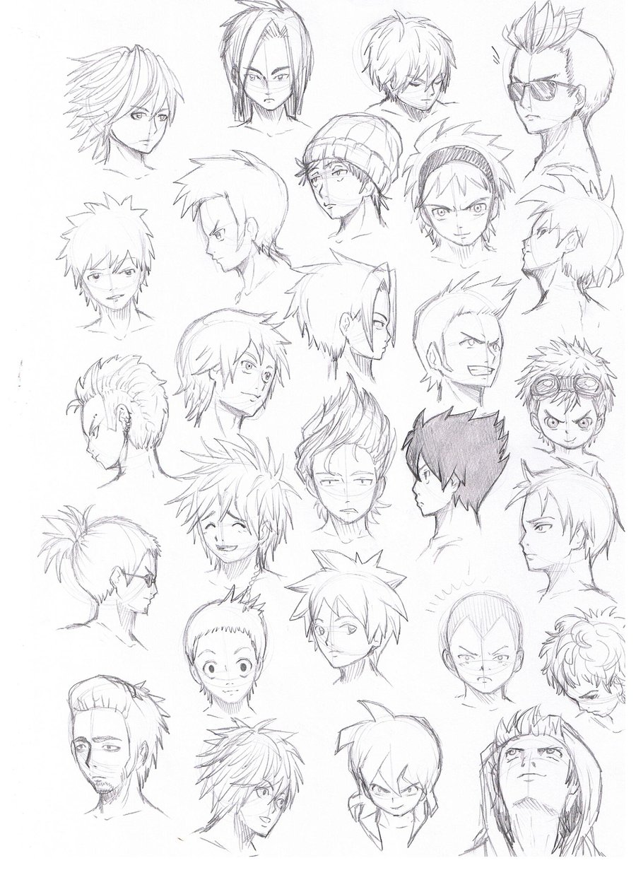 900x1238 Anime Guy Hairstyles