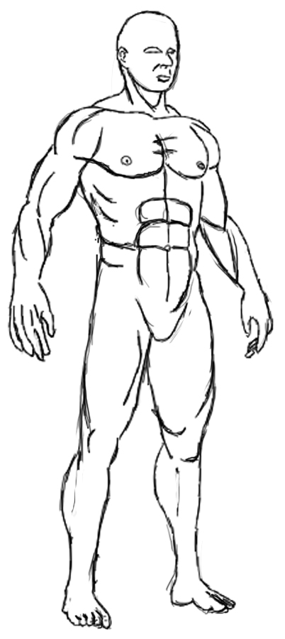 Male Body Drawing at GetDrawings | Free download