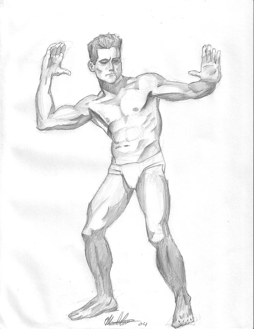 850x1100 Male Figure Drawing 1 By Caspey