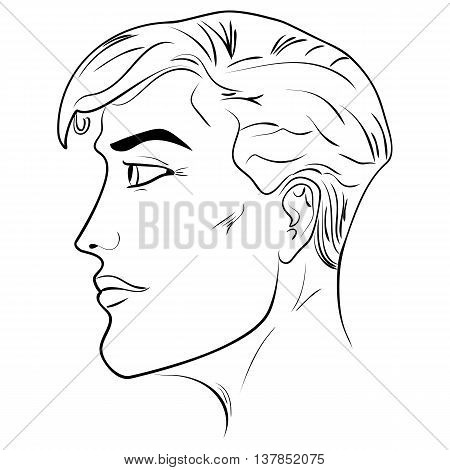 450x470 Outline Side Profile Human Male Vector Amp Photo Bigstock
