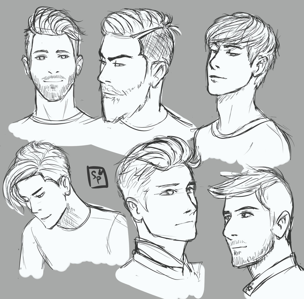 1024x1010 Male Faces N Hairstyles By Sajophoe