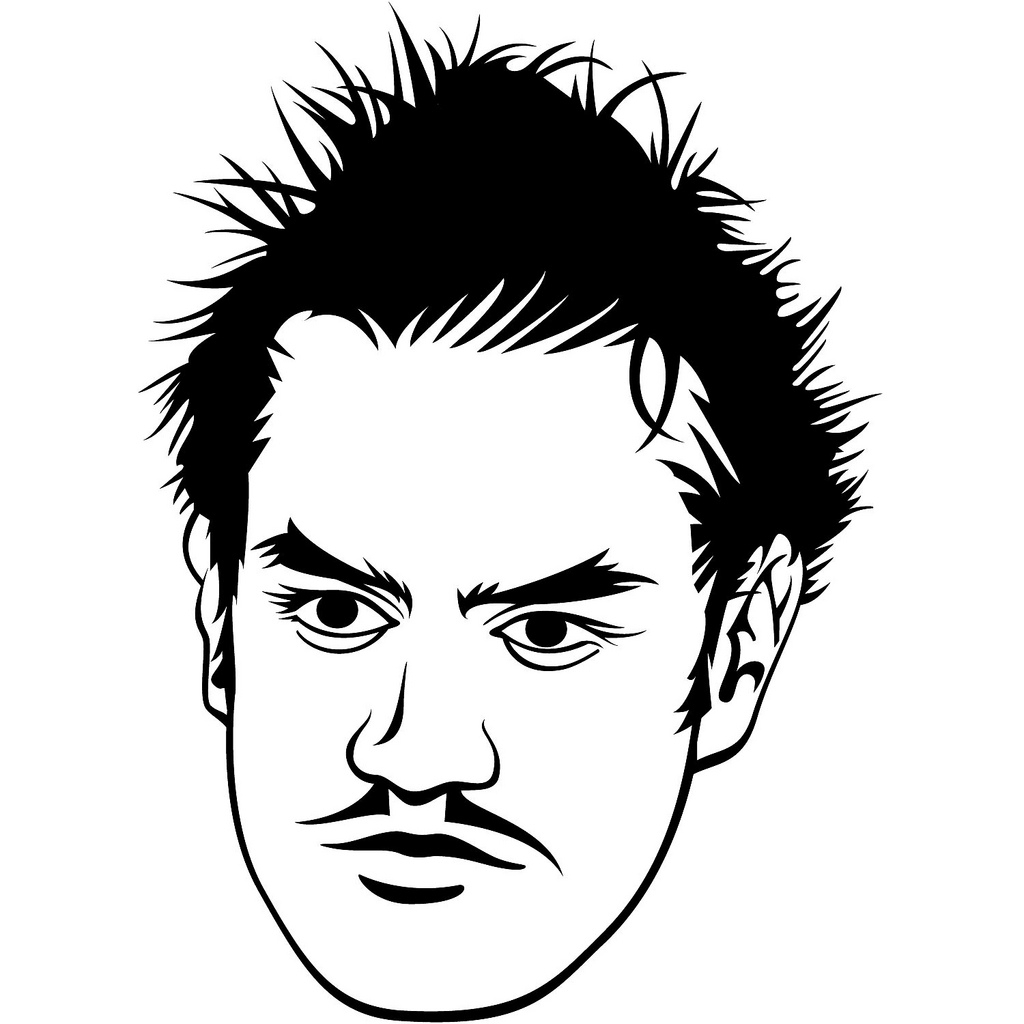 1024x1024 Men Face Black And White Drawing