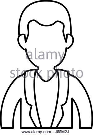 300x432 Medical Doctor Profile Icon Male Portrait Flat Design Stock Vector