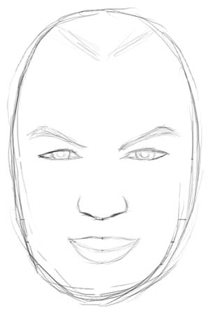 298x447 How To Draw Realistic Faces (Male)