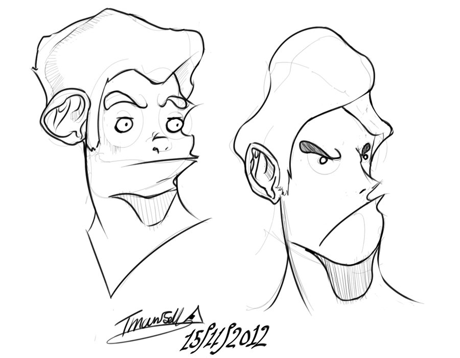 900x699 Male Cartoon Faces By Sheffspartan