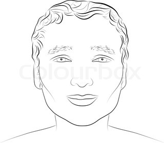 320x280 Man Face Stock Vector Colourbox