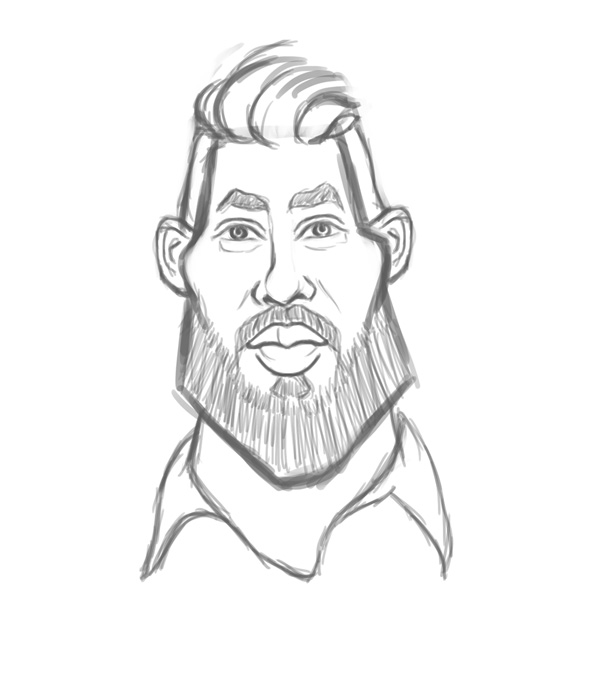 600x691 Paint A Funny Caricature Portrait In Photoshop